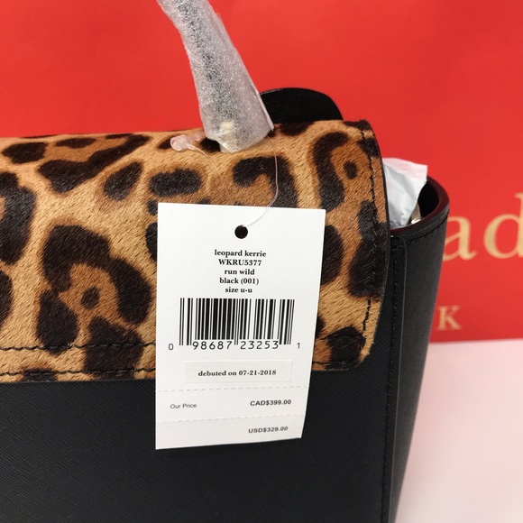 Kate spade leopard Kerrie Run wild black crossbody - Picture 5 of 7
